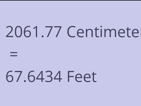 2061.77 CM TO FEET