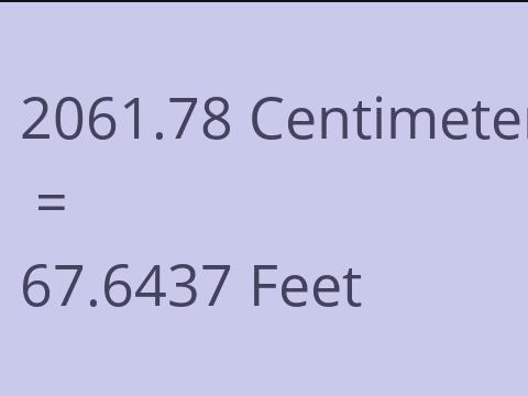 2061.78 CM TO FEET