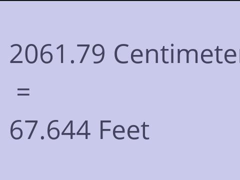 2061.79 CM TO FEET