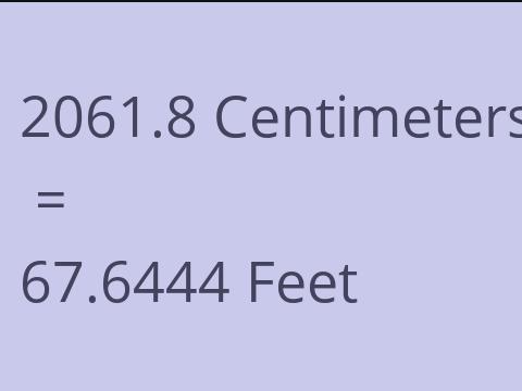 2061.8 CM TO FEET