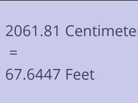 2061.81 CM TO FEET