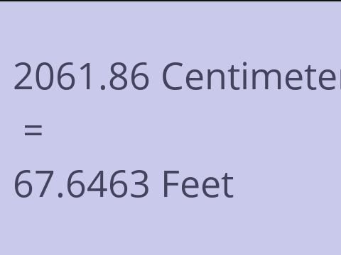 2061.86 CM TO FEET