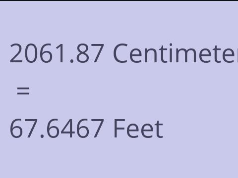 2061.87 CM TO FEET
