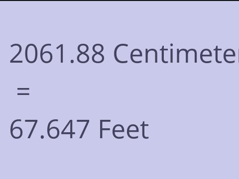 2061.88 CM TO FEET