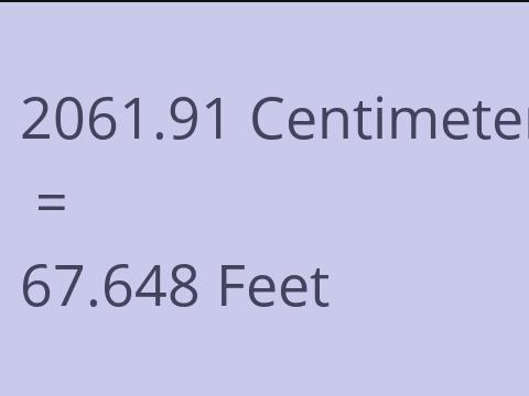 2061.91 CM TO FEET