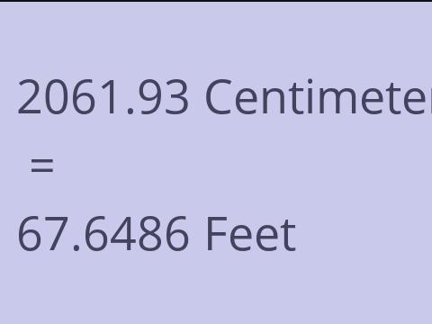 2061.93 CM TO FEET