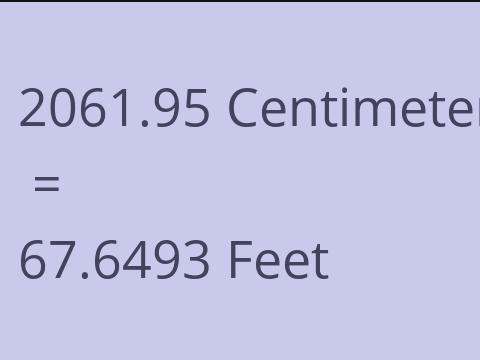 2061.95 CM TO FEET