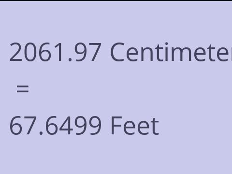 2061.97 CM TO FEET