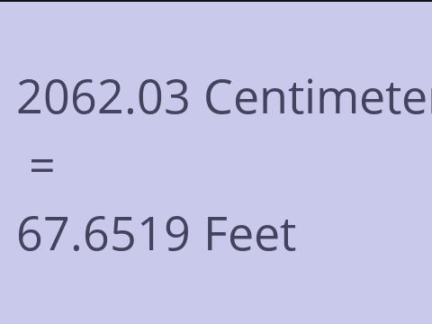 2062.03 CM TO FEET