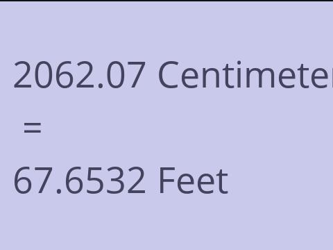 2062.07 CM TO FEET