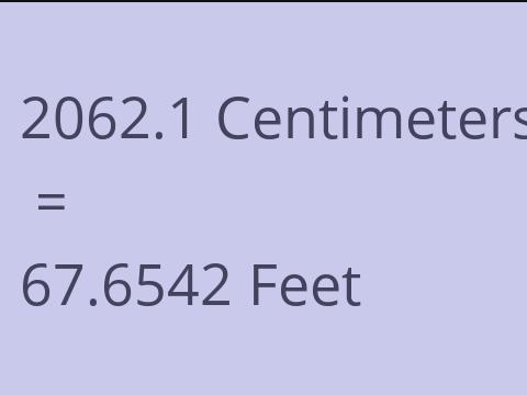 2062.1 CM TO FEET