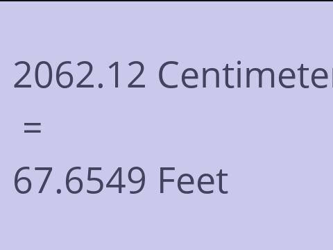 2062.12 CM TO FEET