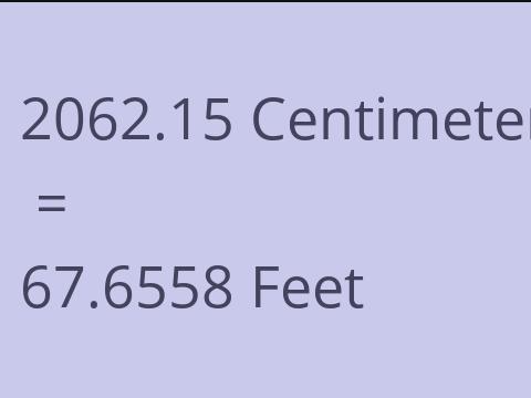 2062.15 CM TO FEET