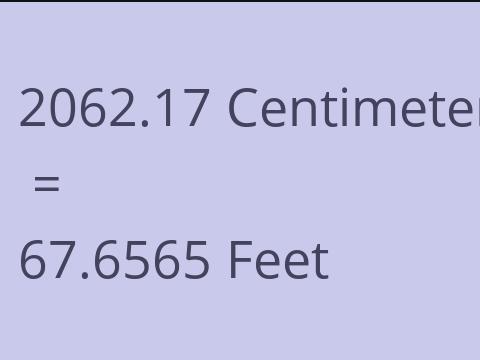 2062.17 CM TO FEET