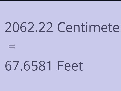 2062.22 CM TO FEET