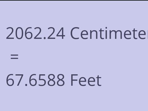 2062.24 CM TO FEET