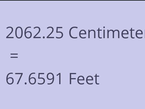 2062.25 CM TO FEET