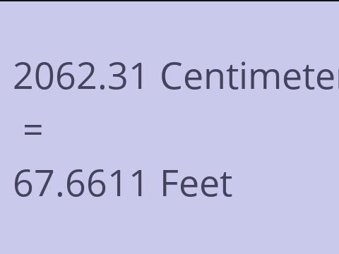 2062.31 CM TO FEET