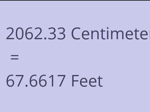 2062.33 CM TO FEET