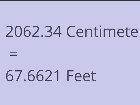 2062.34 CM TO FEET