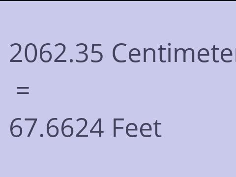 2062.35 CM TO FEET