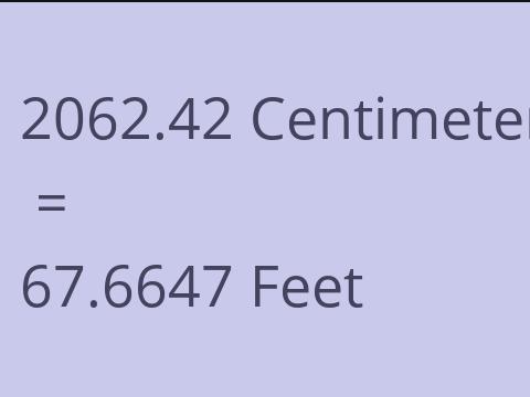 2062.42 CM TO FEET