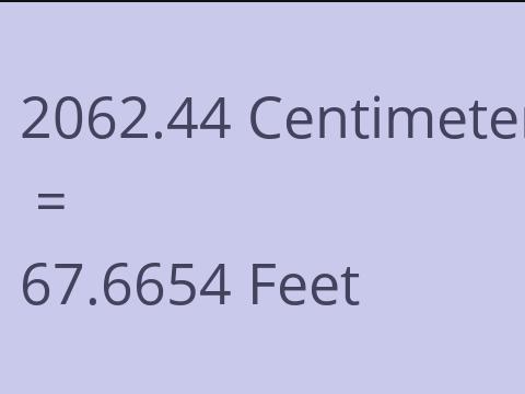 2062.44 CM TO FEET