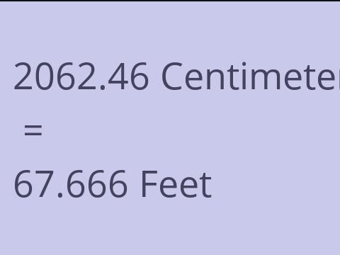 2062.46 CM TO FEET