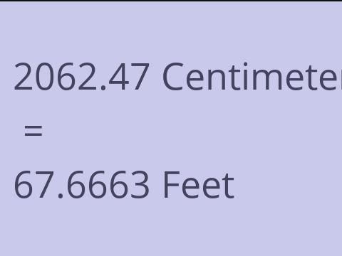 2062.47 CM TO FEET