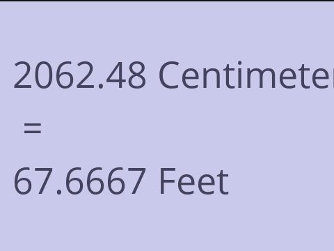 2062.48 CM TO FEET