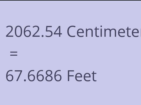 2062.54 CM TO FEET