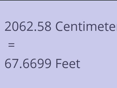 2062.58 CM TO FEET