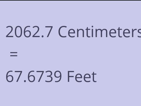 2062.7 CM TO FEET