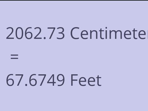 2062.73 CM TO FEET