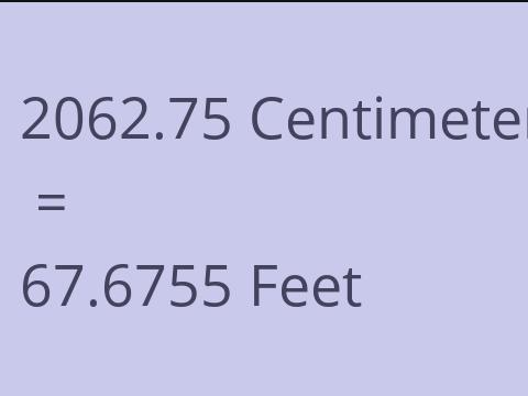 2062.75 CM TO FEET