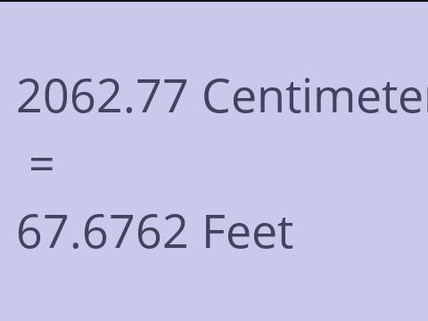 2062.77 CM TO FEET