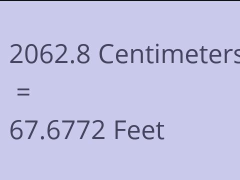 2062.8 CM TO FEET