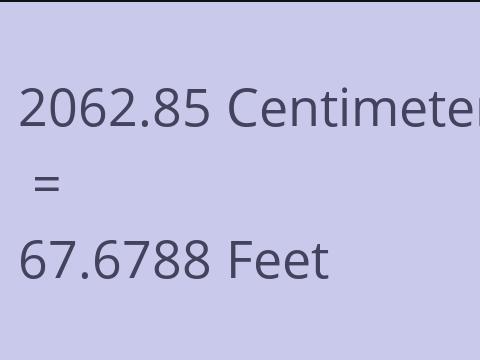 2062.85 CM TO FEET