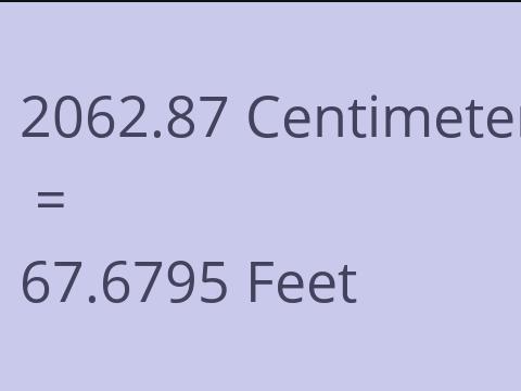 2062.87 CM TO FEET