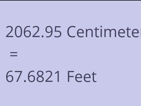 2062.95 CM TO FEET