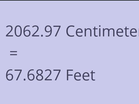 2062.97 CM TO FEET