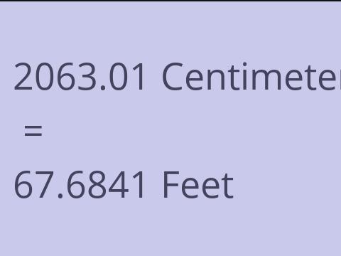 2063.01 CM TO FEET