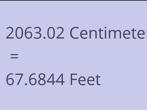 2063.02 CM TO FEET