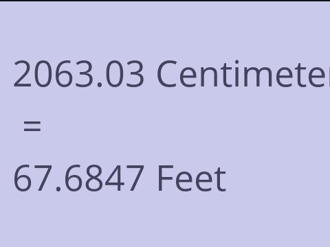 2063.03 CM TO FEET