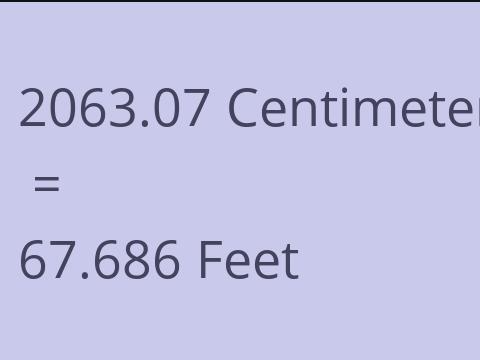 2063.07 CM TO FEET