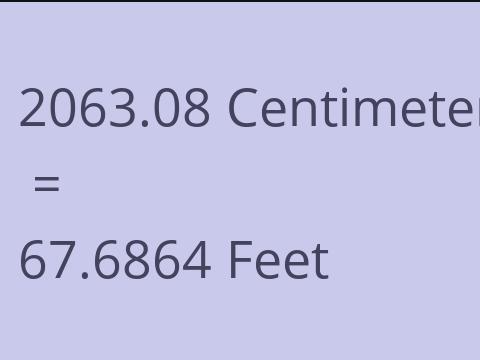 2063.08 CM TO FEET