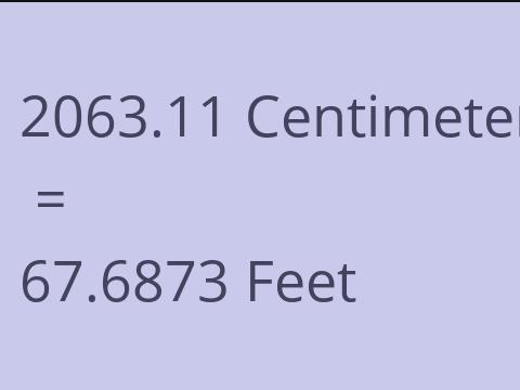 2063.11 CM TO FEET