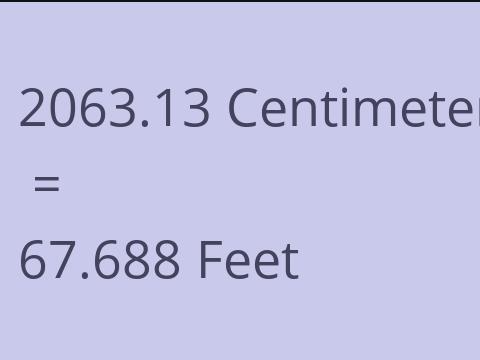 2063.13 CM TO FEET