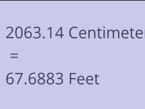 2063.14 CM TO FEET