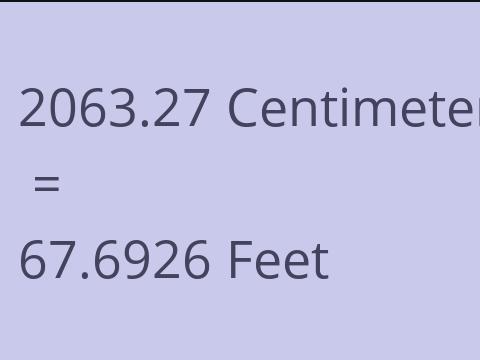 2063.27 CM TO FEET